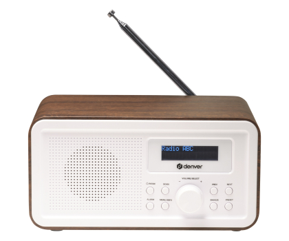 Radio i budzik Denver Radio DAB+/FM Denver DAB-30 z drewnianą obudową